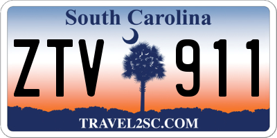 SC license plate ZTV911