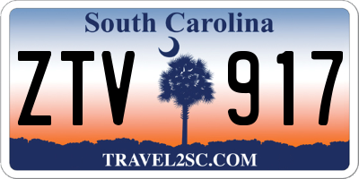 SC license plate ZTV917