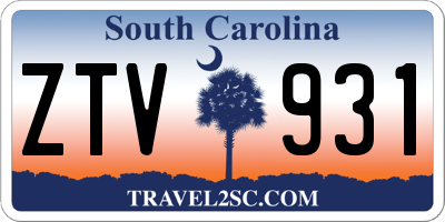 SC license plate ZTV931