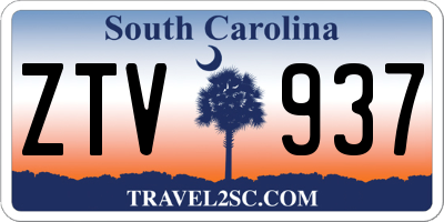 SC license plate ZTV937