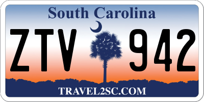 SC license plate ZTV942