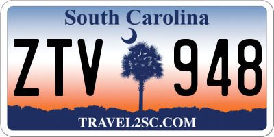 SC license plate ZTV948