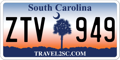 SC license plate ZTV949