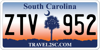 SC license plate ZTV952