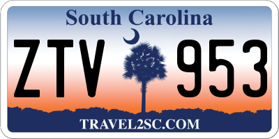 SC license plate ZTV953