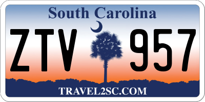 SC license plate ZTV957