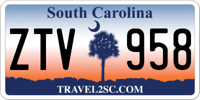 SC license plate ZTV958