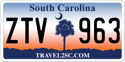 SC license plate ZTV963