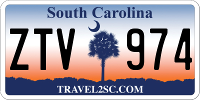 SC license plate ZTV974