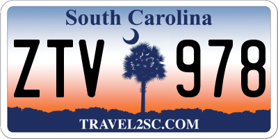 SC license plate ZTV978