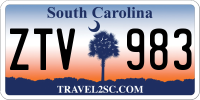 SC license plate ZTV983