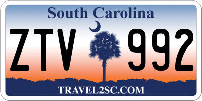 SC license plate ZTV992