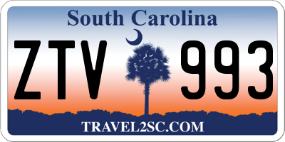 SC license plate ZTV993
