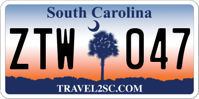 SC license plate ZTW047