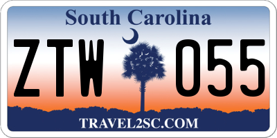 SC license plate ZTW055