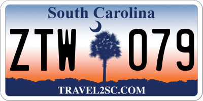 SC license plate ZTW079