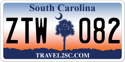 SC license plate ZTW082