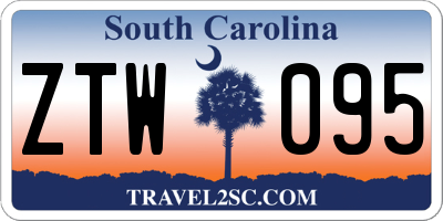 SC license plate ZTW095