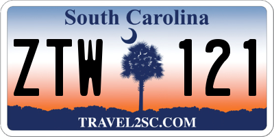 SC license plate ZTW121