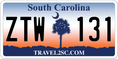 SC license plate ZTW131