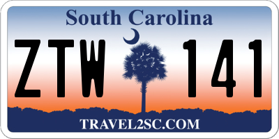 SC license plate ZTW141