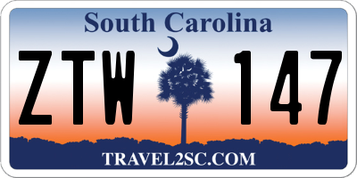 SC license plate ZTW147