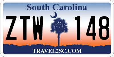 SC license plate ZTW148