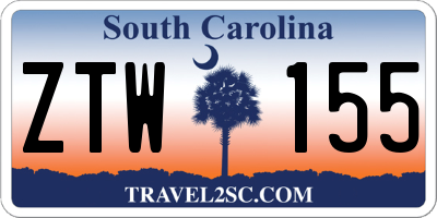 SC license plate ZTW155