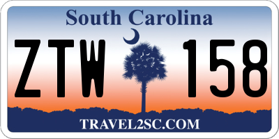 SC license plate ZTW158