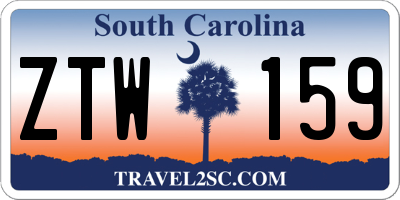 SC license plate ZTW159