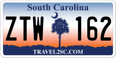 SC license plate ZTW162