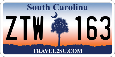 SC license plate ZTW163