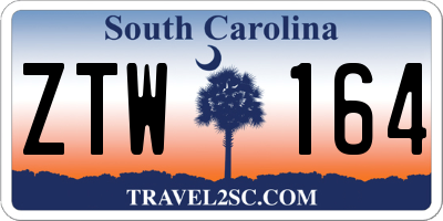 SC license plate ZTW164