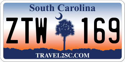 SC license plate ZTW169