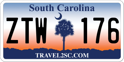 SC license plate ZTW176