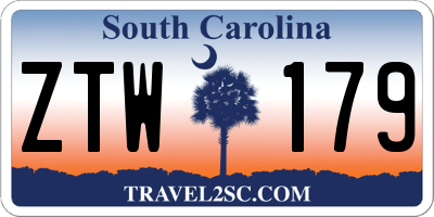 SC license plate ZTW179