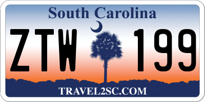 SC license plate ZTW199