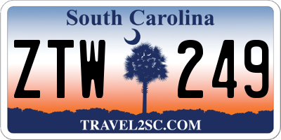 SC license plate ZTW249