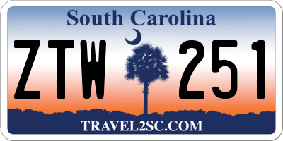 SC license plate ZTW251