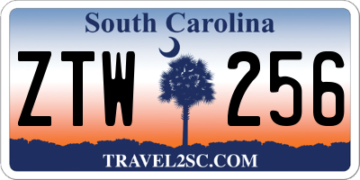SC license plate ZTW256