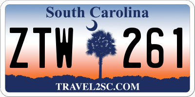 SC license plate ZTW261