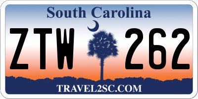 SC license plate ZTW262