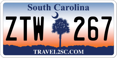 SC license plate ZTW267