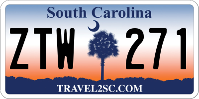 SC license plate ZTW271