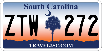 SC license plate ZTW272