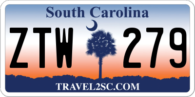 SC license plate ZTW279
