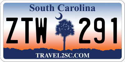 SC license plate ZTW291
