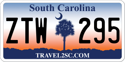 SC license plate ZTW295