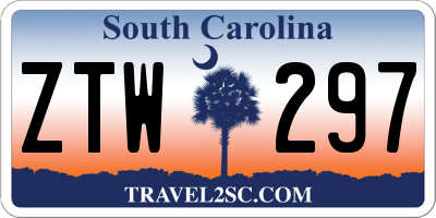 SC license plate ZTW297