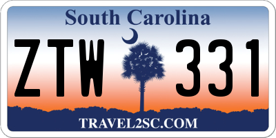 SC license plate ZTW331